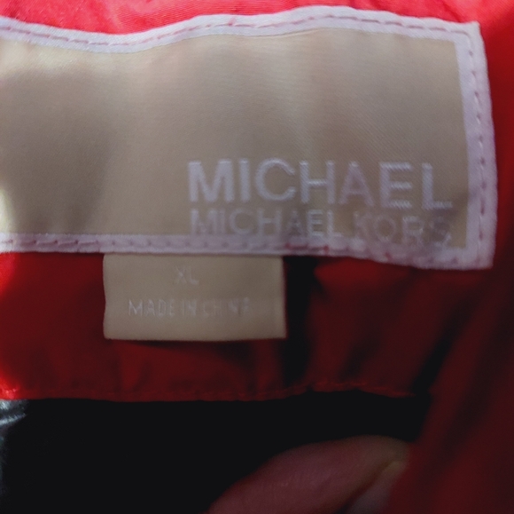 MIchael Kors Women's Red Long Puffer Coat - Picture 8 of 14